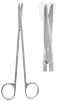 Ножиці за Метценбаумом, вертикально-зігнуті, тупокінцеві, для розтину м'яких тканин в глибоких порожнинах, 230 мм Bio Tules Impex BTS-5-232-20.4